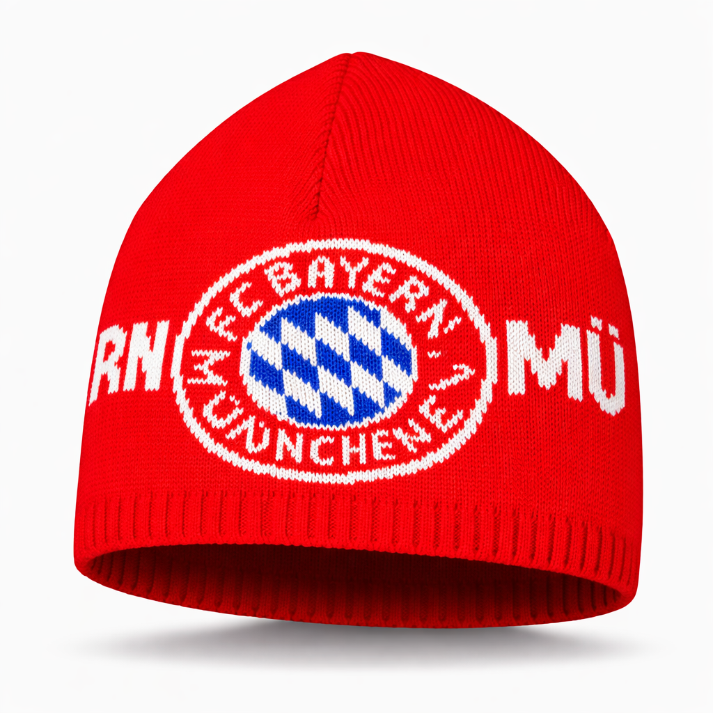 Πλεκτό σκουφί Μπάγερν Μονάχου, κόκκινο