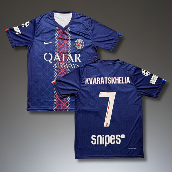 Ανδρική φανέλα ποδοσφαίρου Παρί Σεν Ζερμέν, Κβαρατσχέλια. Σεζόν 25/26