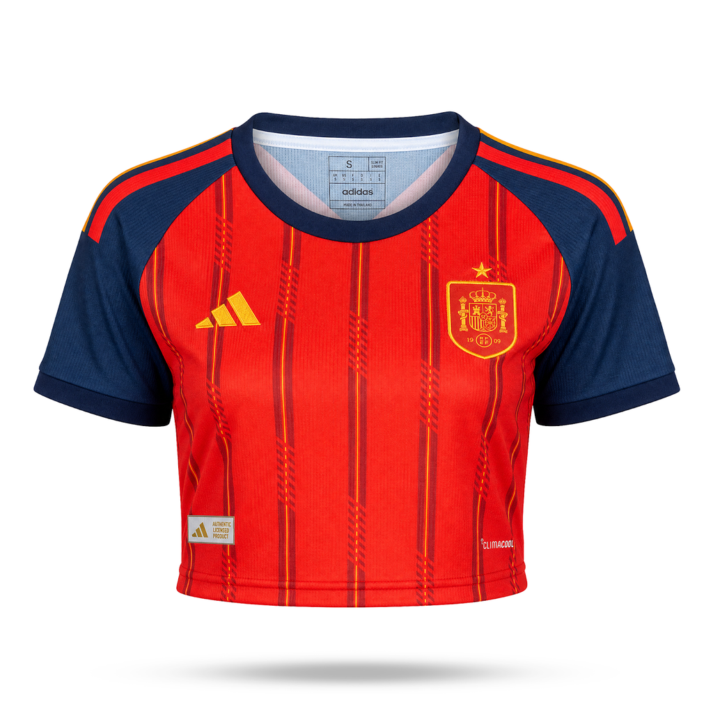 Ισπανία Γυναικείος Crop Top Ποδοσφαίρου. World Cup 2026