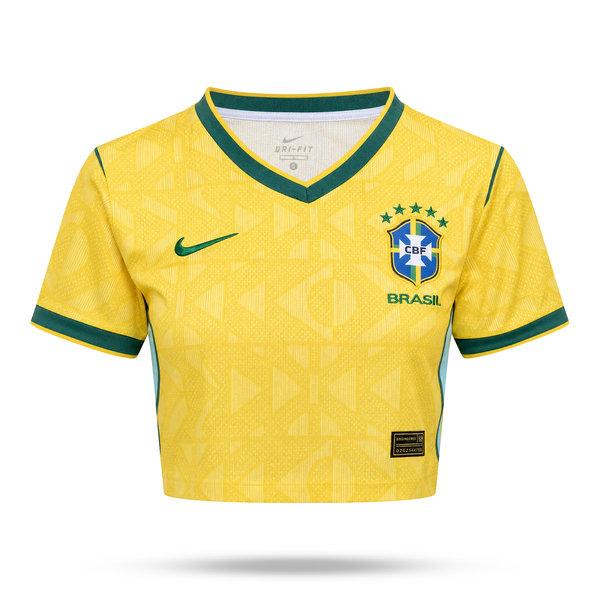 Βραζιλία Γυναικείο Crop Top Ποδοσφαίρου. World Cup 2026