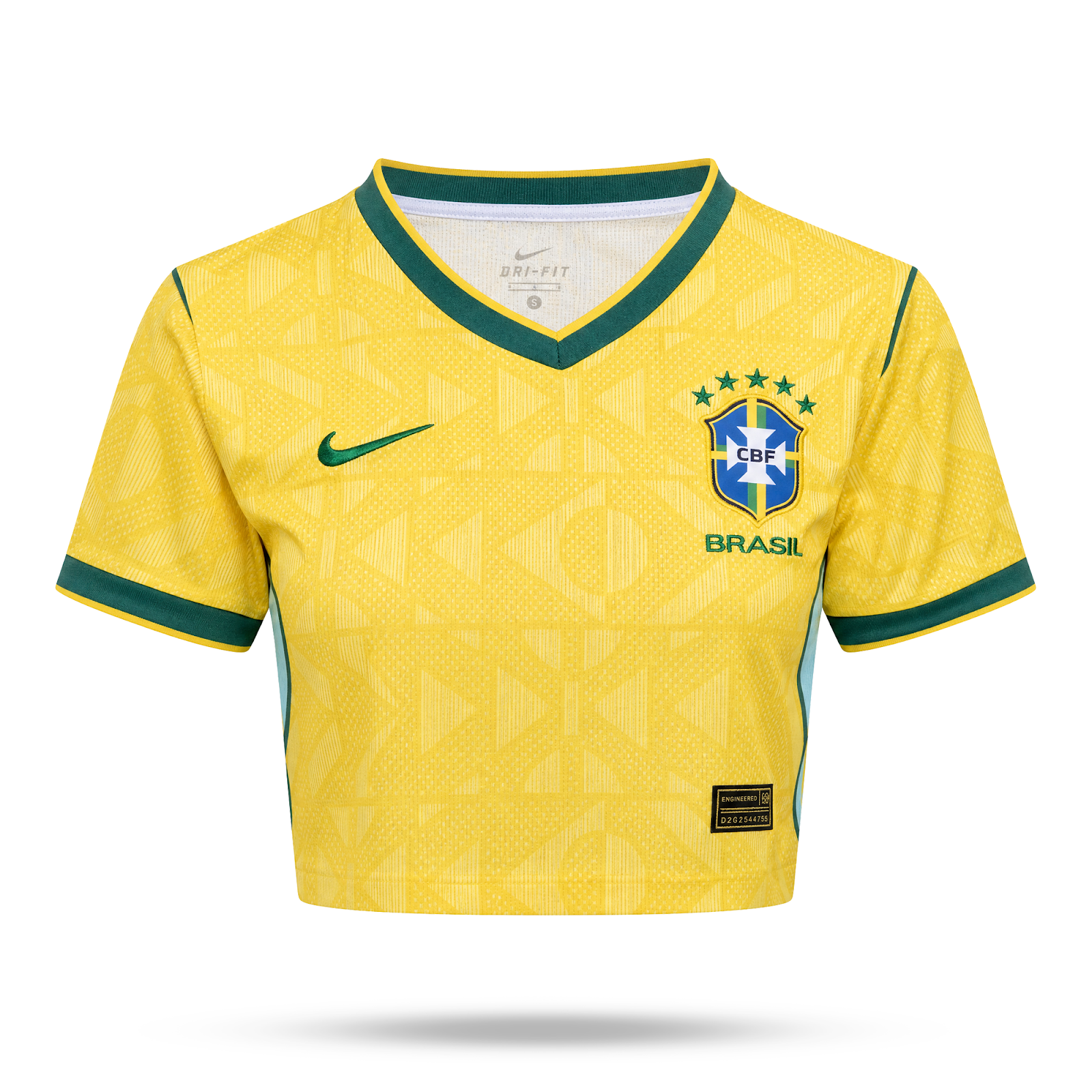 Βραζιλία Γυναικείο Crop Top Ποδοσφαίρου. World Cup 2026