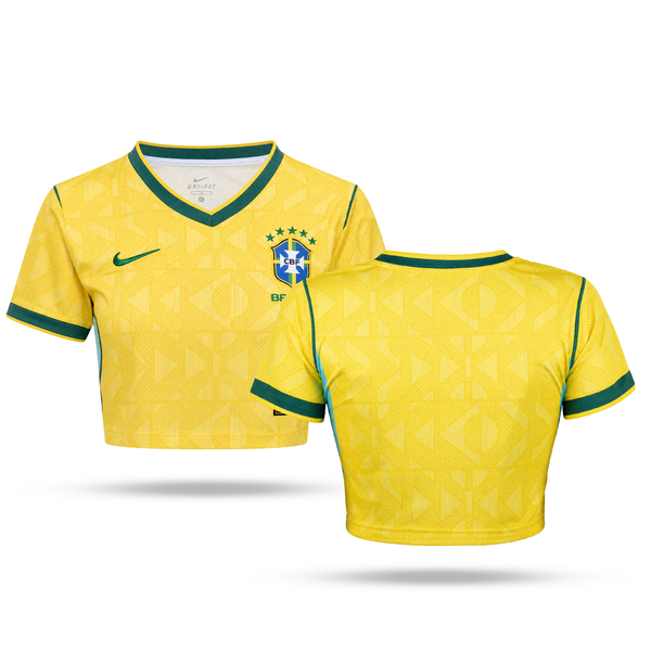 Βραζιλία Γυναικείο Crop Top Ποδοσφαίρου. World Cup 2026